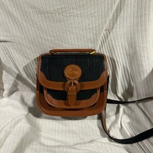 Dooney & Bourke Vintage All Weather Black and Brown Crossbody Bag